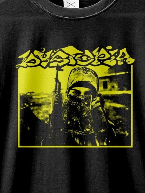 Dystopia Self-Titled Crust Punk Metal Album Art Graphic Fan T-Shirt 165 - Picture 2 of 5